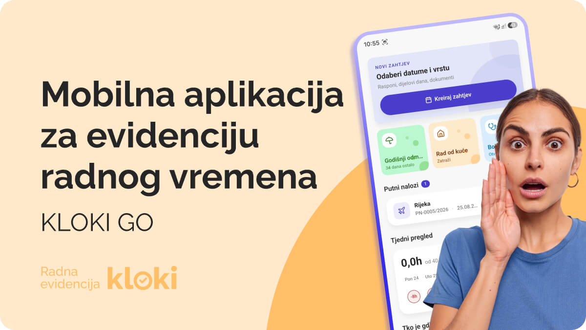 Kloki GO: mobilna aplikacija za evidenciju radnog vremena